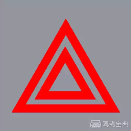 机动车发生故障时，（如图所示）闪烁。