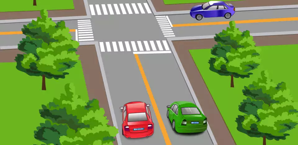 图中红色车辆的这种违法行为会被记多少分？