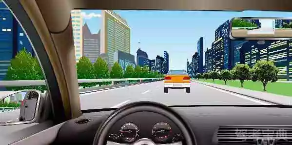 如图所示，在这种情况下可以借用快速车道超车。