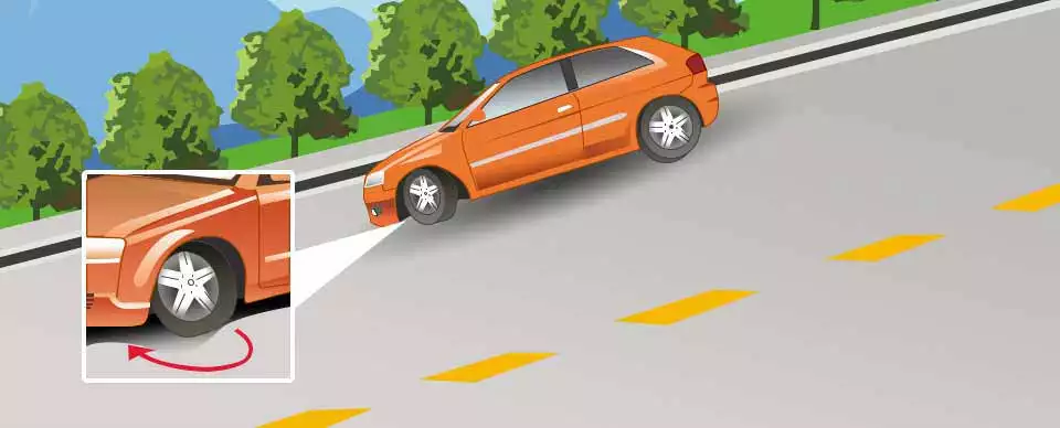 驾驶机动车在这种情况下临时停车后，为避免机动车前溜可将转向盘向右转。